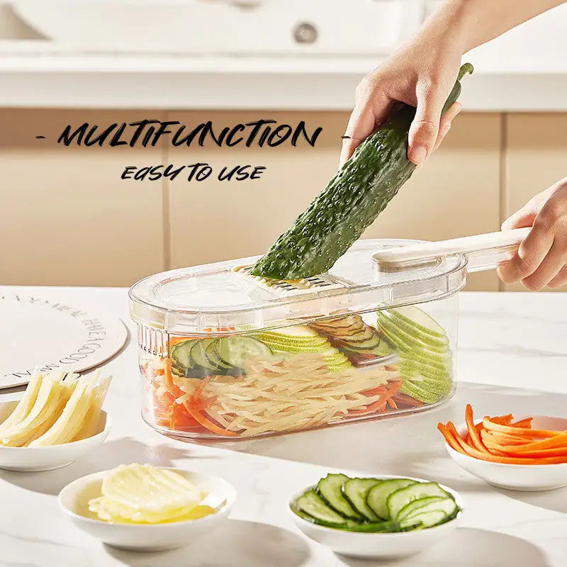 Multifunction Vegetable Cutter with Basket and Brush: Your Ultimate Kitchen Companion