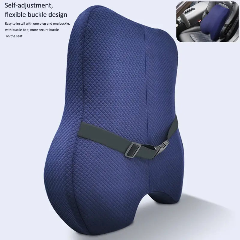 Memory Foam Seat Cushion & Back Support Pillow Set - Orthopedic Ergonomic Comfort