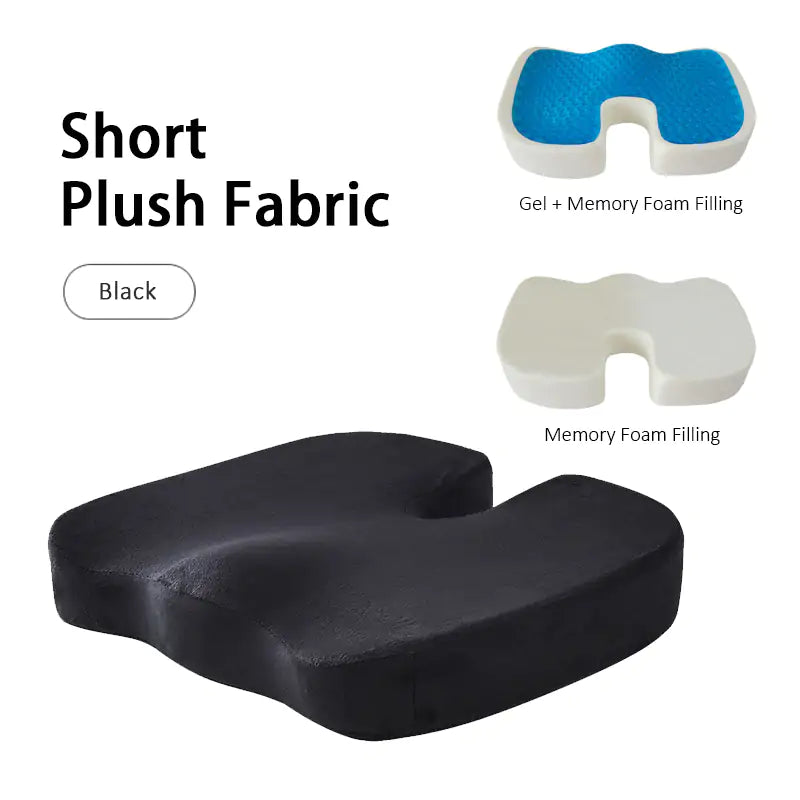 Gel Orthopedic Memory Foam U Coccyx Travel Seat Cushion - Ultimate Comfort On-the-Go