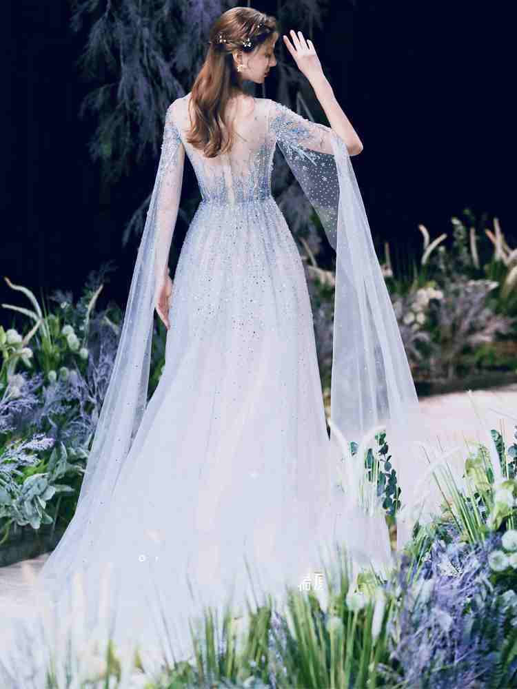 Radiate Elegance:  High-End Light Luxury Evening Dress for Special Occasions