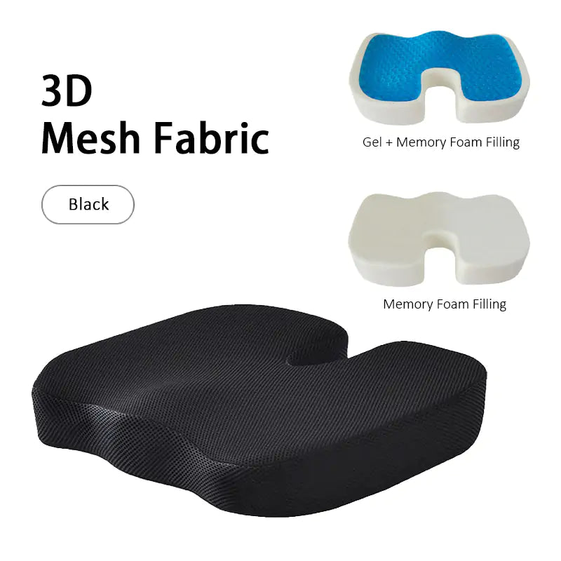 Gel Orthopedic Memory Foam U Coccyx Travel Seat Cushion - Ultimate Comfort On-the-Go