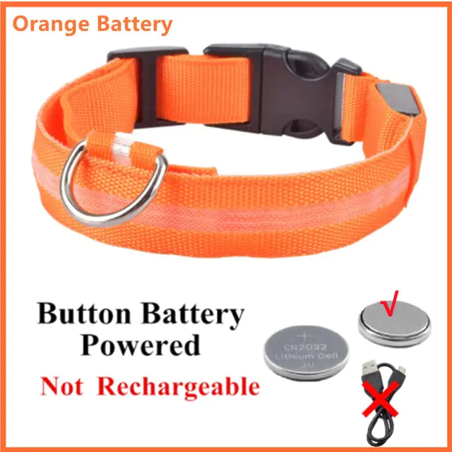 Light Up the Night: LED Glowing Dog Collar for Maximum Safety