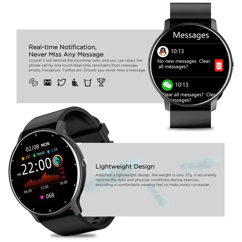 Smart Watch Men Fitness Bracelet - Ultimate Health and Connectivity Hub