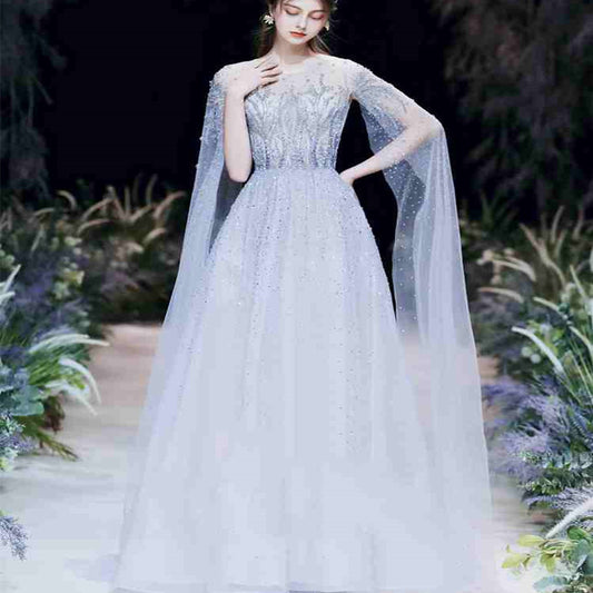 Radiate Elegance:  High-End Light Luxury Evening Dress for Special Occasions