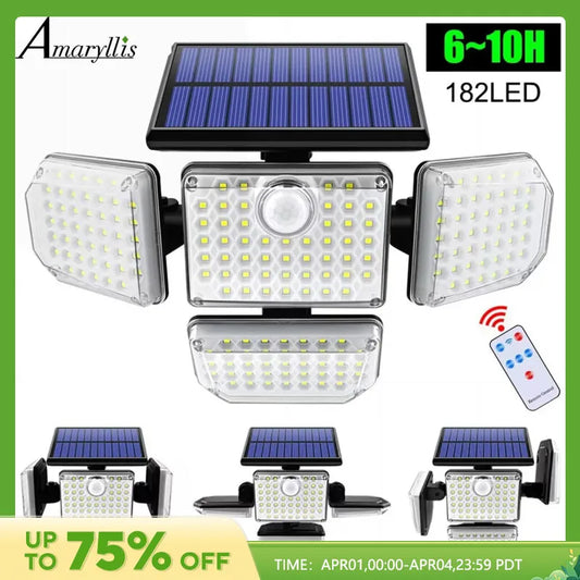 Solar Security Light: 3 Modes, Bright, Weatherproof, Easy Install