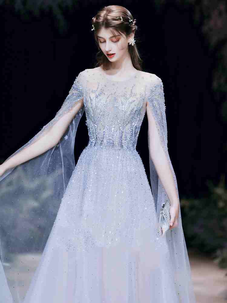 Radiate Elegance:  High-End Light Luxury Evening Dress for Special Occasions