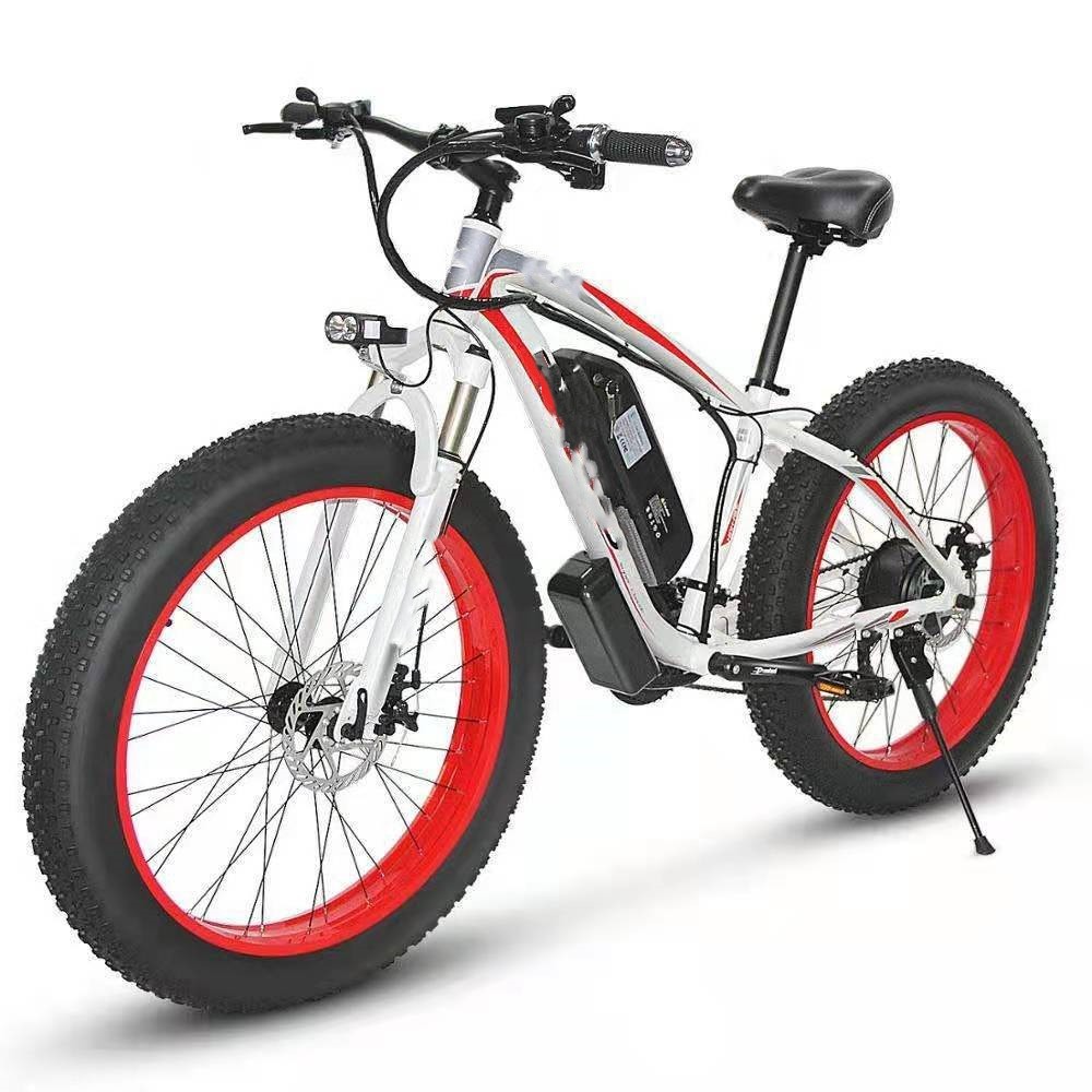 Versatile E-Bike for Snow & Trails: 21-Speed Electric Mountain Bike