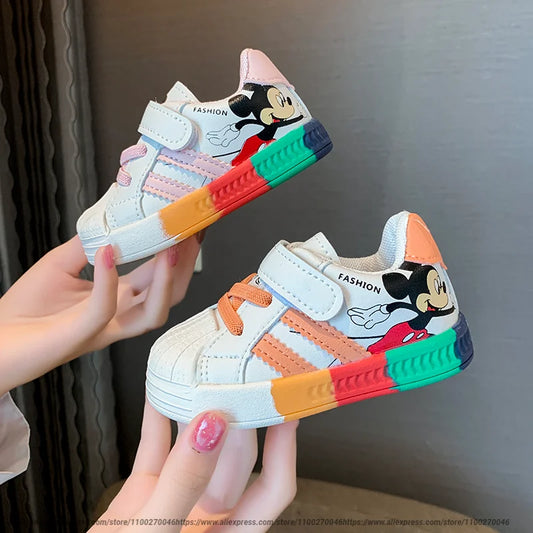 Disney Mickey Mouse Children's Sneakers - Breathable Casual Sport Shoes for Boys and Girls