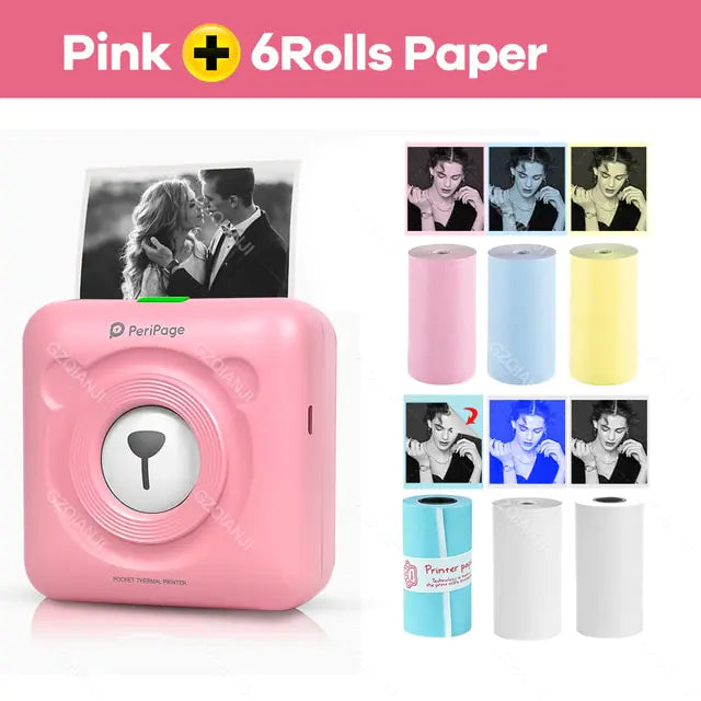 Mini Pocket Label Printer with Bluetooth 4.0 - Connects to Your Phone for Easy Printing