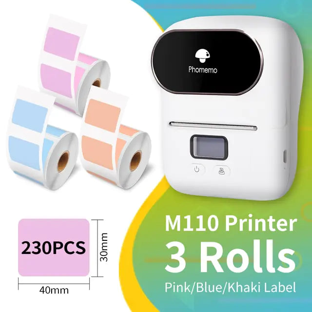 M110 Label Printer - Streamline Your Labeling with Sleek, Ink-Free Technology