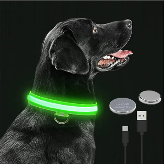 Light Up the Night: LED Glowing Dog Collar for Maximum Safety