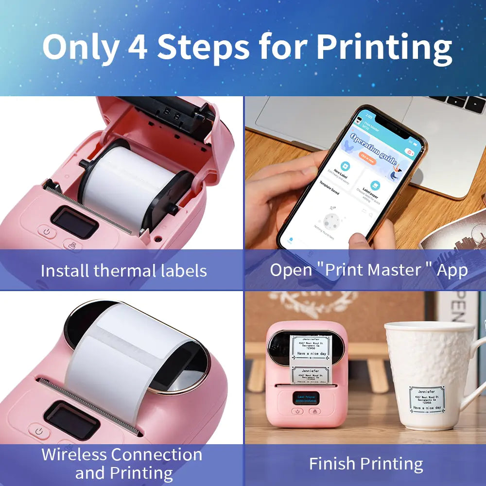 M110 Label Printer - Streamline Your Labeling with Sleek, Ink-Free Technology
