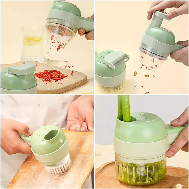 4-in-1 Electric Vegetable Cutter: Your Ultimate Kitchen Companion