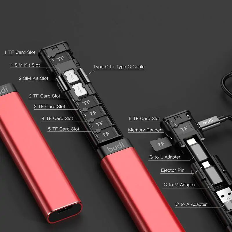 Universal Card Reader with 6-in-1 Cable - Ultimate Charging and Connectivity Solution