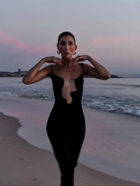 Own Your Power: The Daring Irregular Wave Long Dress