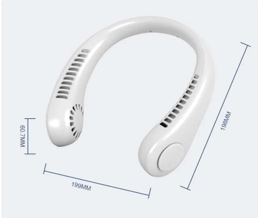 Portable Rechargeable Fan - Sleek, Concealed Turbo Design for Safe, On-the-Go Cooling