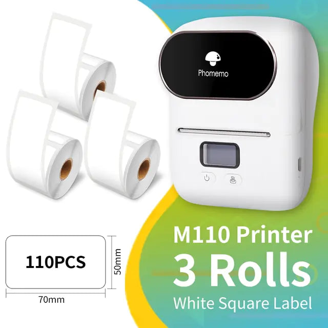 M110 Label Printer - Streamline Your Labeling with Sleek, Ink-Free Technology
