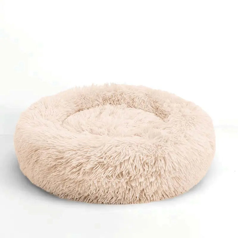 Comfy Calming Dog Bed - Plush Materials, Cozy Design for All Dog Sizes