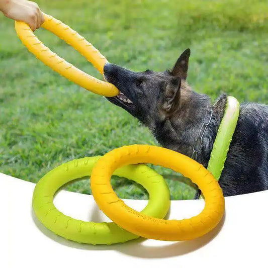 Floating Anti-Bite Dog Training Ring, Pet Flying Disc for Interactive Play and Aggressive Chewers