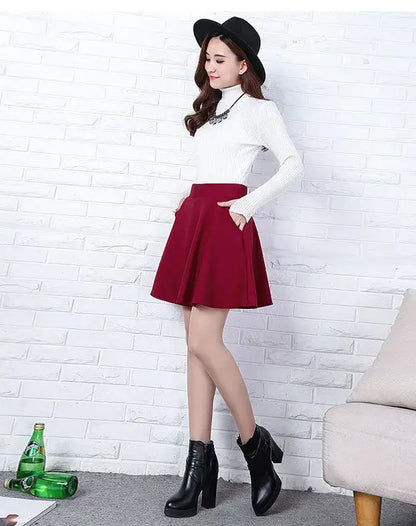 Elegant Cotton Skirt with Pockets: Versatile Chic and Comfort