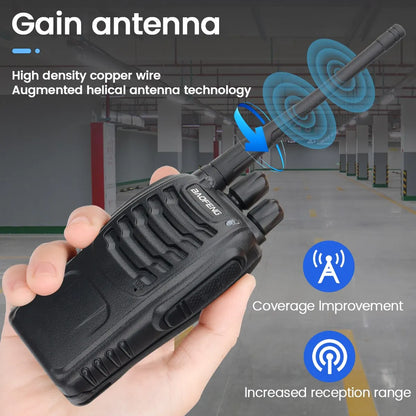 Baofeng BF 888S Walkie Talkie Set - 1/2 PCS, UHF 400-470MHz, Long Range Two-Way Ham Radios Transceiver for Hunting and Hotel Use