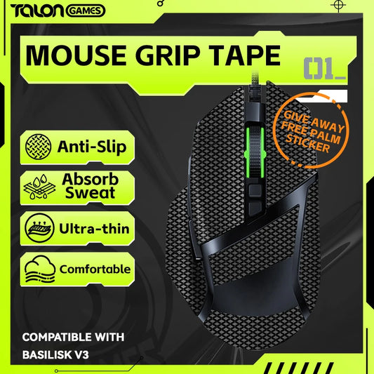 Elevate Your Basilisk V3 Pro Grip: TALONGAMES Anti-Slip Mouse Tape