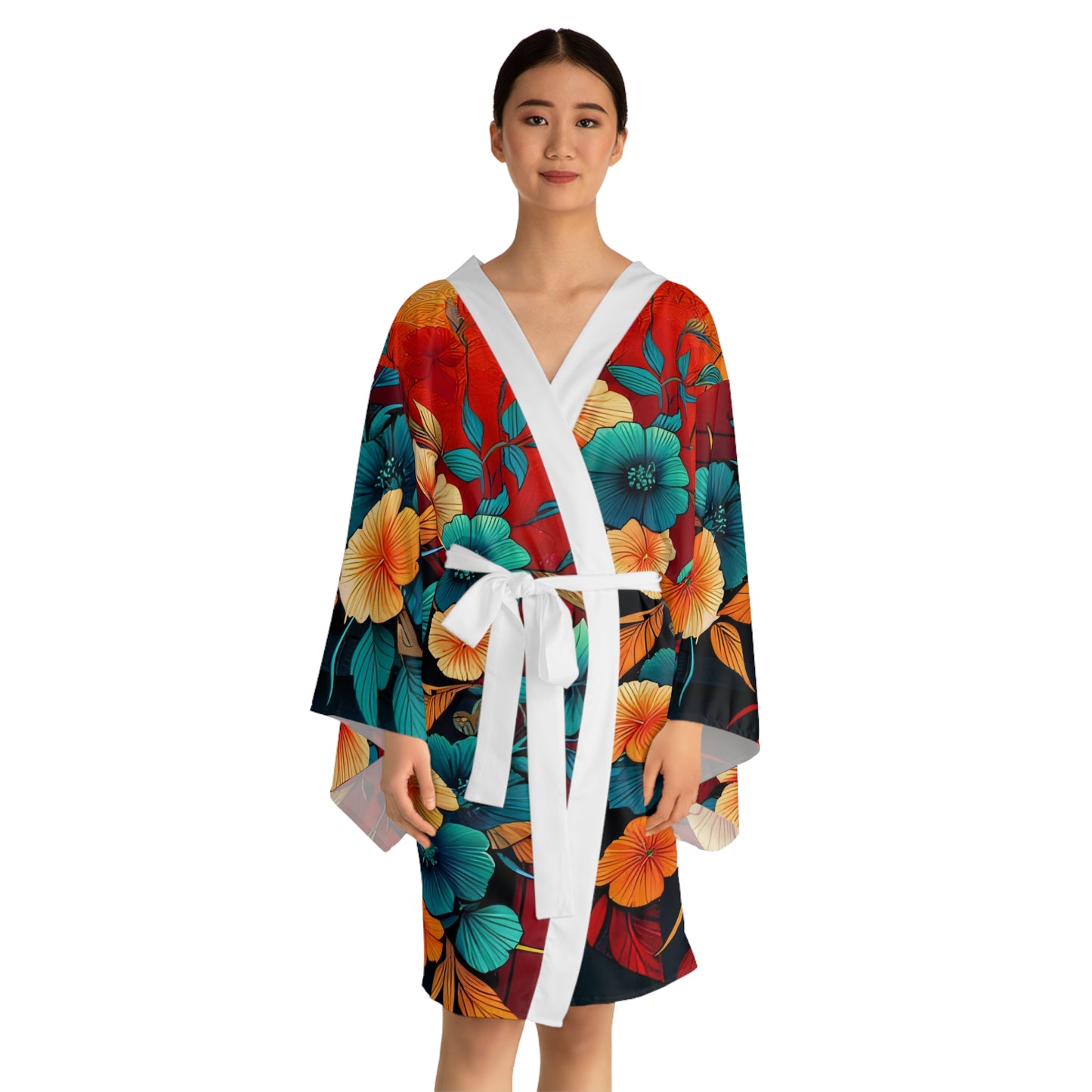 Sophisticated Cosmopolitan Series (I) Long Sleeve Kimono Robe 🌸