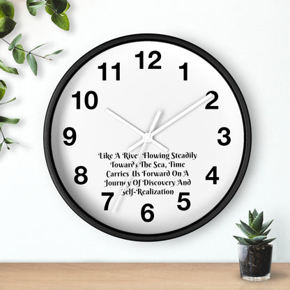 Embrace the Flow of Time: "River Journey" Inspirational Wall Clock