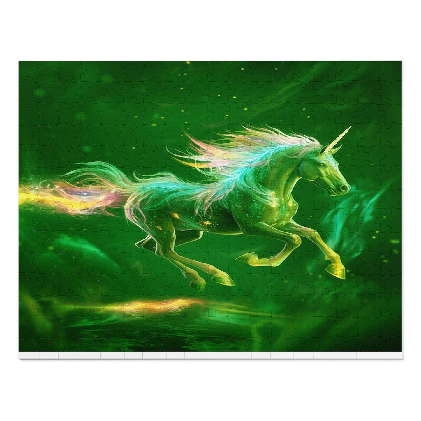 "The Magic Pony" Green Unicorn Jigsaw Puzzle (252, 500,1000-Piece) Right