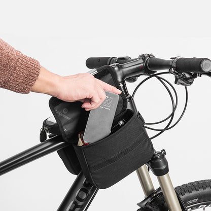 Ride Connected:  Rock Brothers Bike Bag with Phone Holder & Features