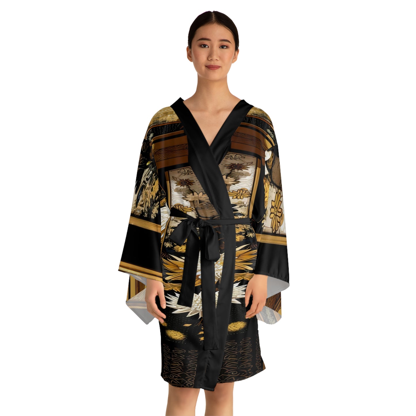 Sophisticated Cosmopolitan Series (R) Long Sleeve Kimono Robe 🌸