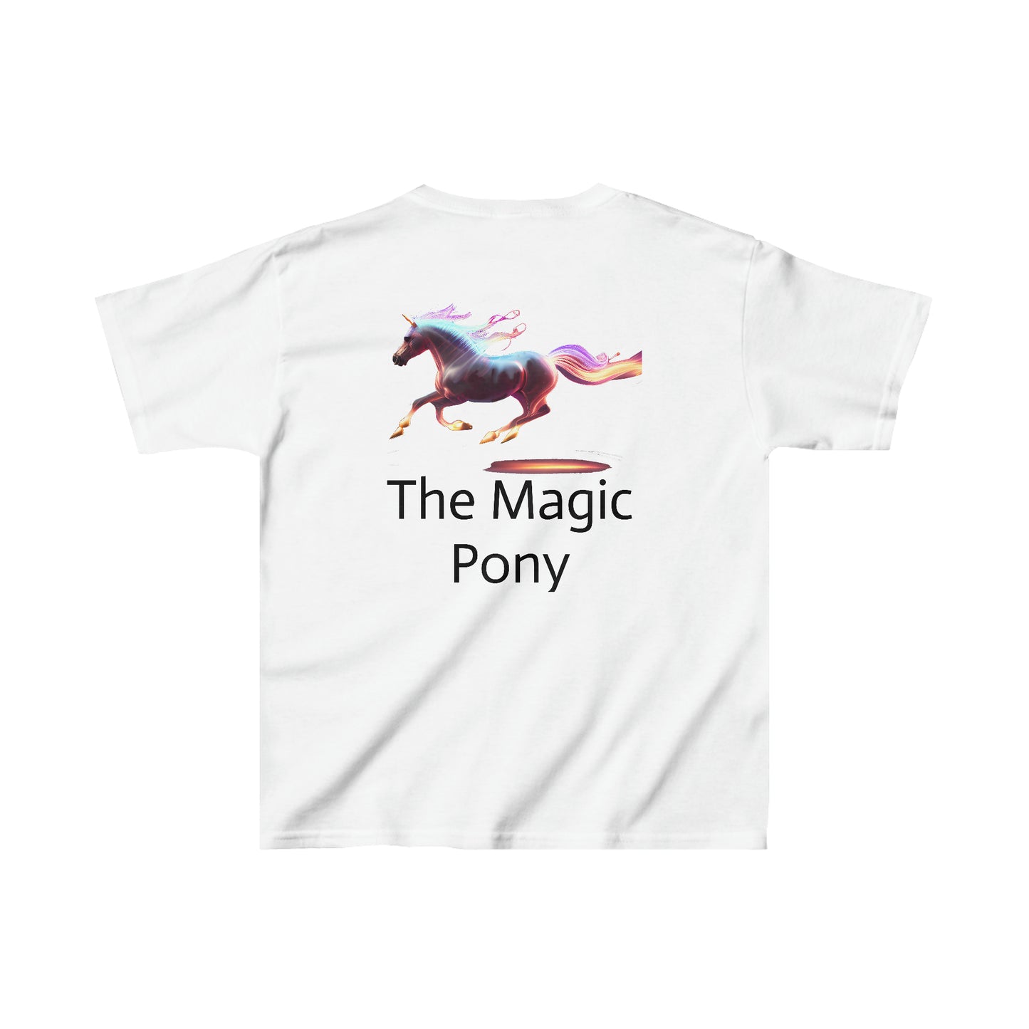 "The Magic Pony" Kids White T-Shirt: Embrace Playful Fantasy