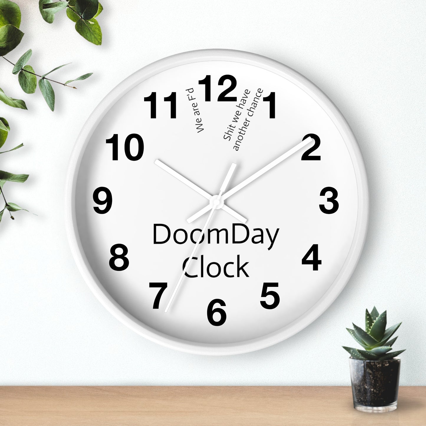 "Doomsday Countdown" Wall Clock