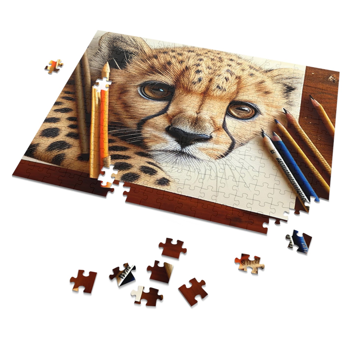 African Leopard Cub Jigsaw Puzzle: Wildly Captivating!  ( 252, 500, 1000-Piece)