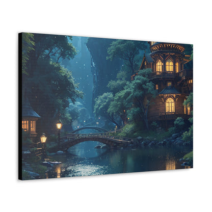 Forest For The Trees Night Canvas Gallery Wraps