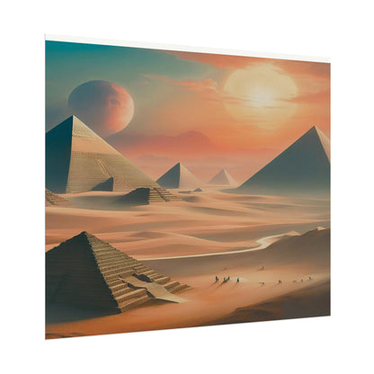 Pyramids of Egypt Watercolor Posters: Timeless Wonders for Your Walls