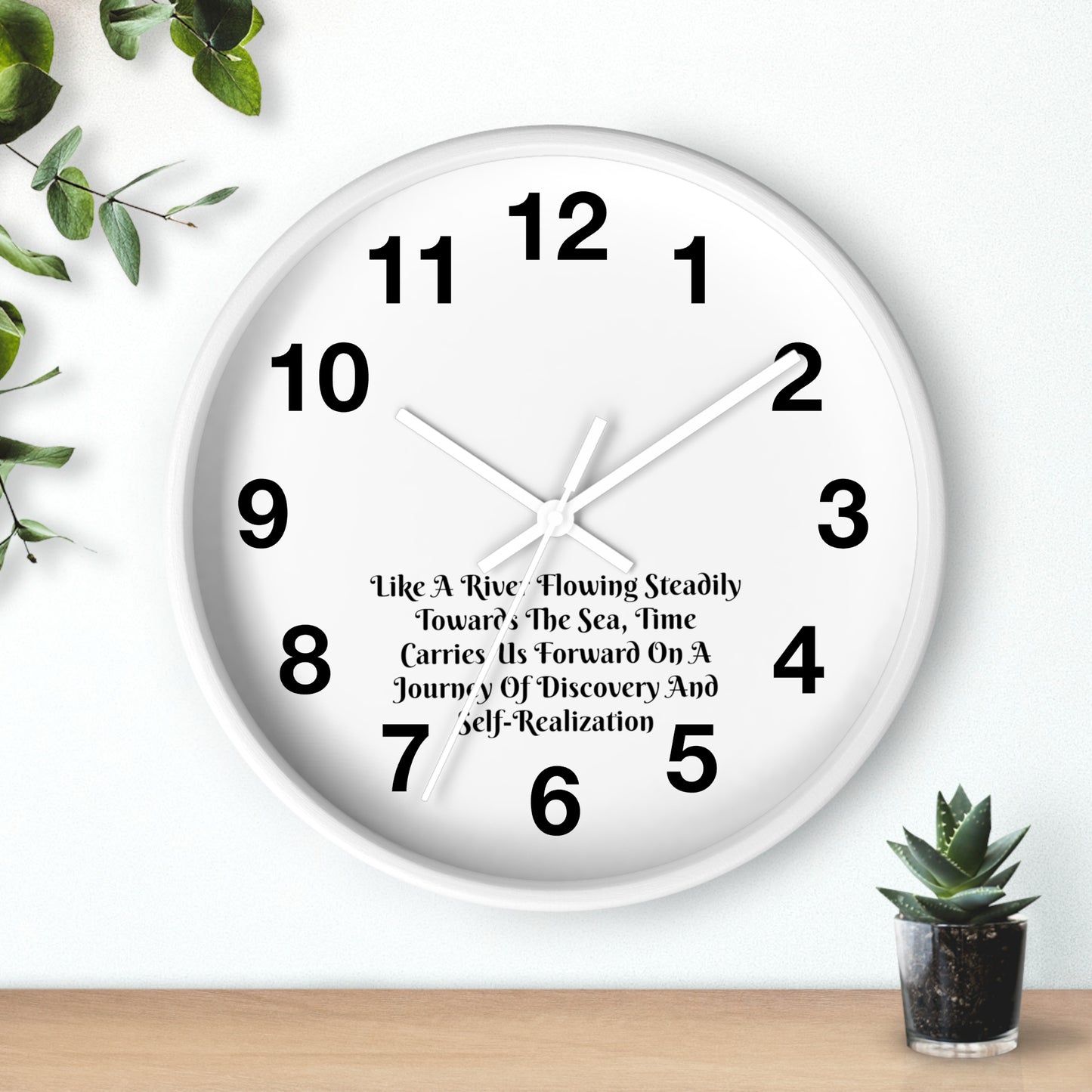 Embrace the Flow of Time: "River Journey" Inspirational Wall Clock