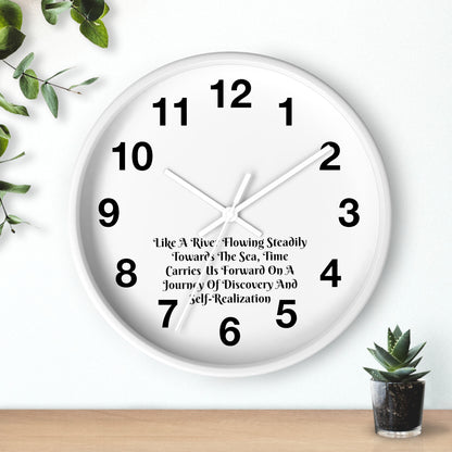 Embrace the Flow of Time: "River Journey" Inspirational Wall Clock