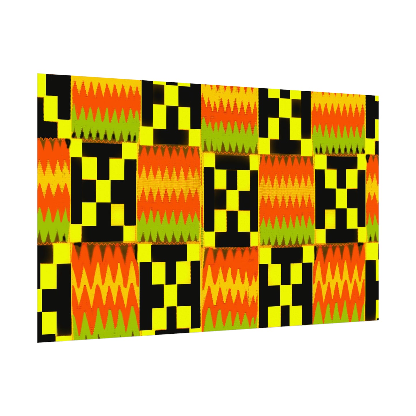 Bring African Flair to Your Walls: Kente Design Watercolor Posters