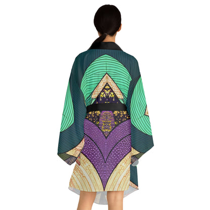 Sophisticated Cosmopolitan Series (Z) Long Sleeve Kimono Robe 🌸