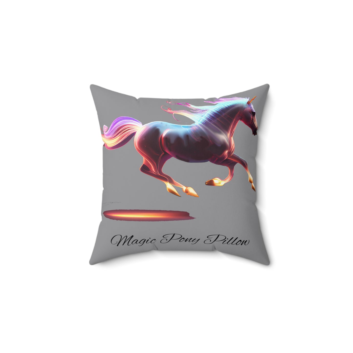 "The Magic Pony" Pillow: Enchanting Decor, Double-Sided Design