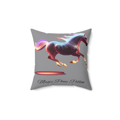 "The Magic Pony" Pillow: Enchanting Decor, Double-Sided Design