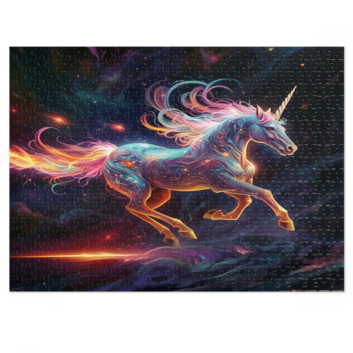 Digital Art Puzzles: Challenge Your Mind, Ignite Your Imagination (500,1000-Piece) Rainbow Right