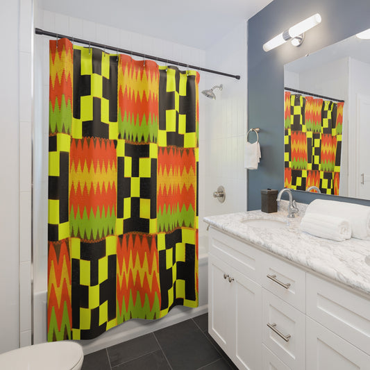 Kente Shower Curtain: Bold African Style for Your Bathroom