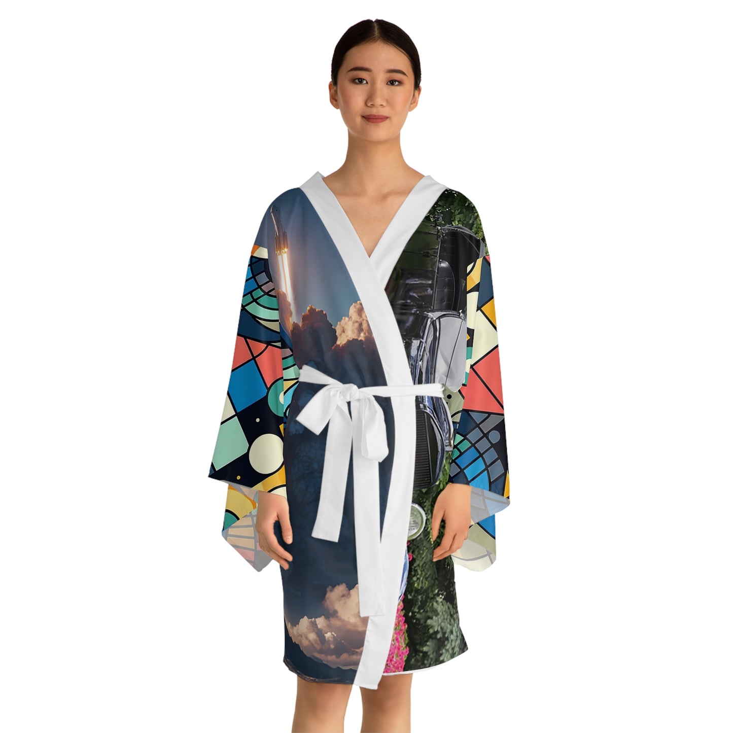 Sophisticated Cosmopolitan Series (AB) Long Sleeve Kimono Robe 🌸
