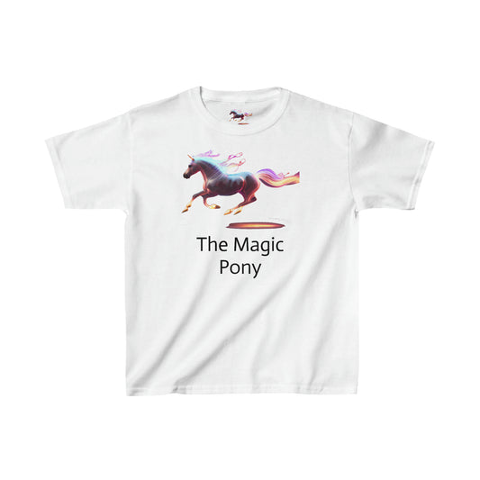 "The Magic Pony" Kids White T-Shirt: Embrace Playful Fantasy