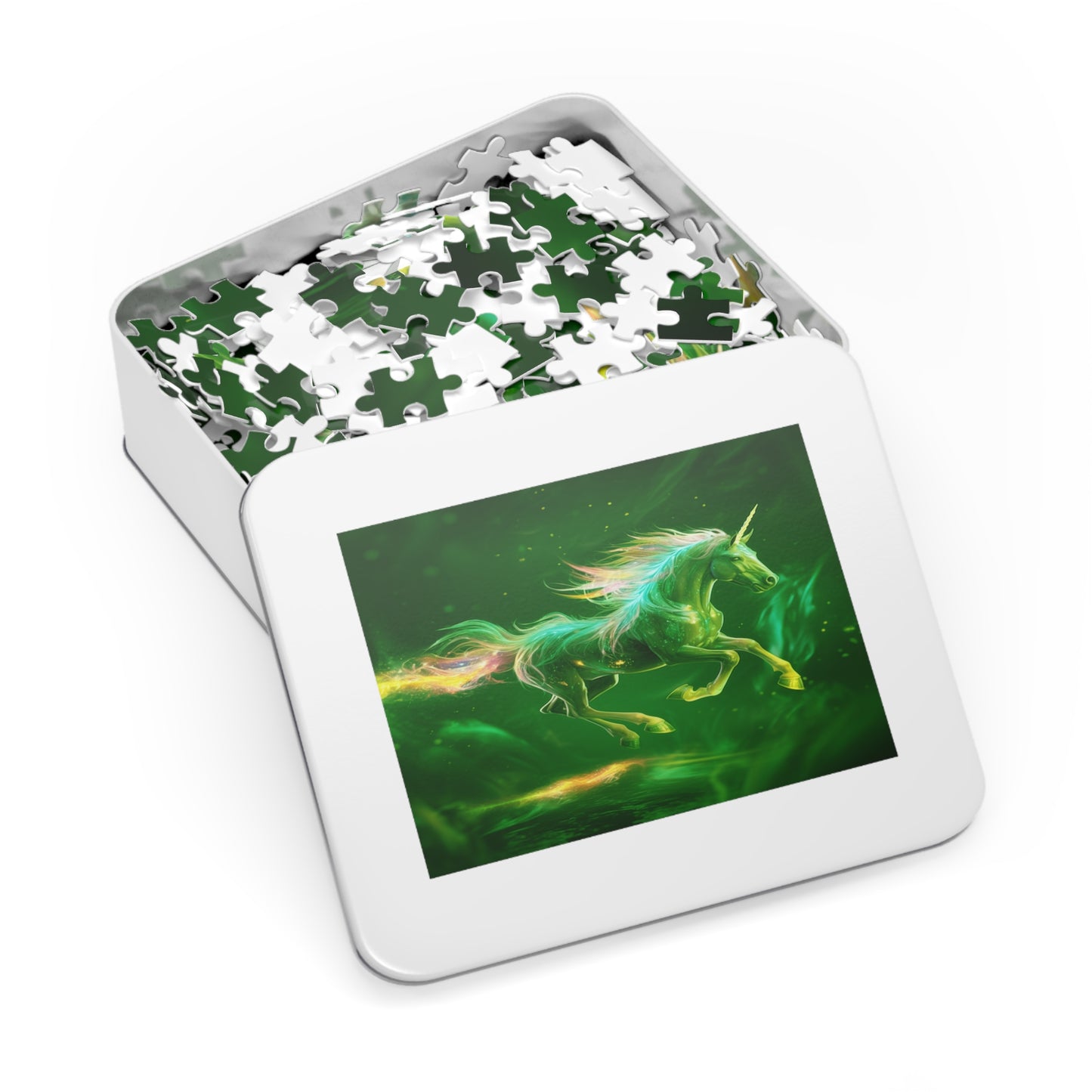 "The Magic Pony" Green Unicorn Jigsaw Puzzle (252, 500,1000-Piece) Right