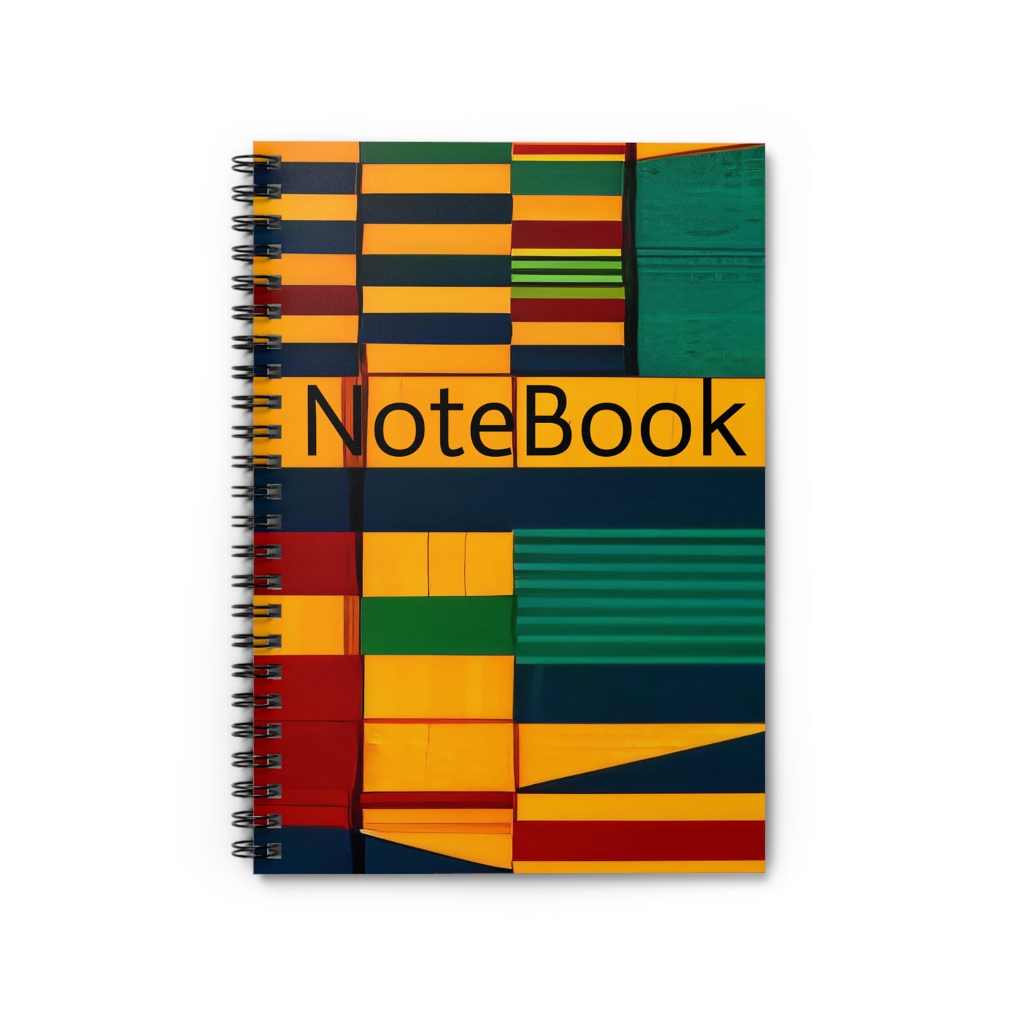 Kente Spiral Notebook Of Many Colors - Ruled Line