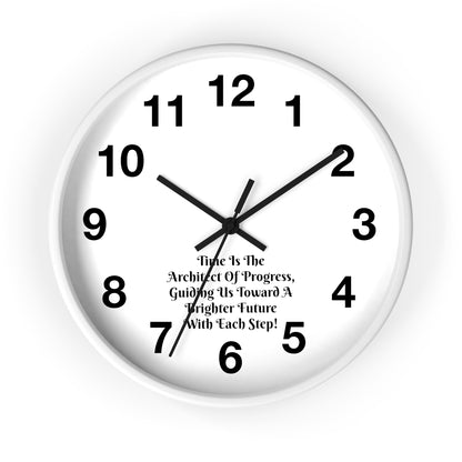 Progress Takes Time: Inspirational Architect Wall Clock