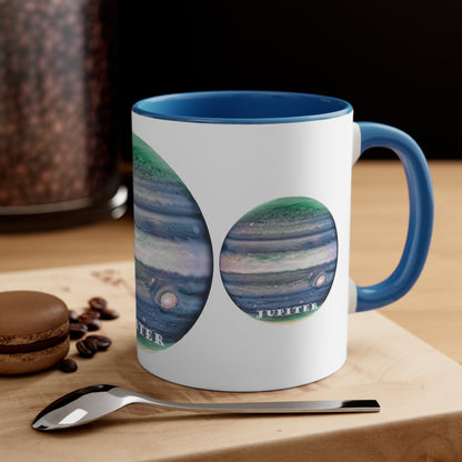 Cosmos Series 25 Jupiter: Two-Tone Coffee Mug for Bold Mornings, 11oz